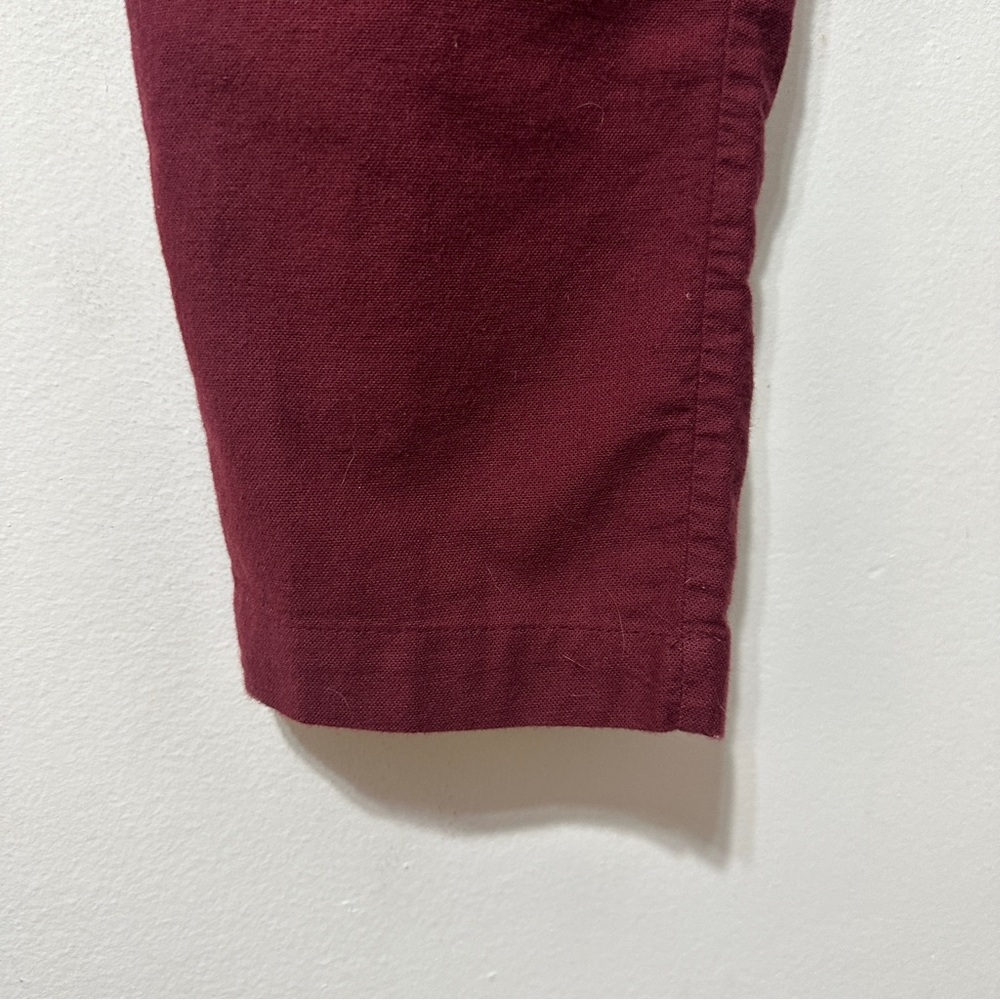 The Nines by HATCH 3/4 Sleeve Button-Front‎ Maternity Jumpsuit Wine Red Sz Small - Picture 7 of 12